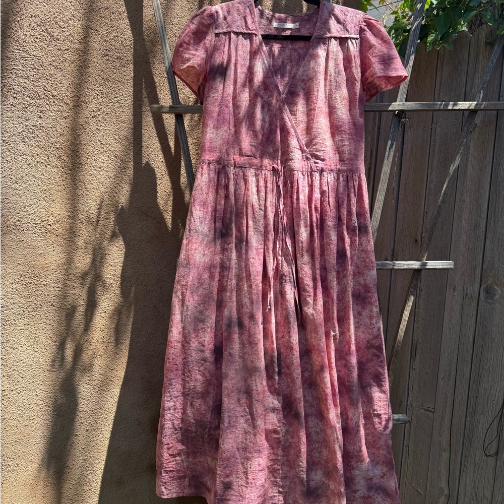 SOLD // Dawn Dress in Speckled Rose - organic cotton — XS
